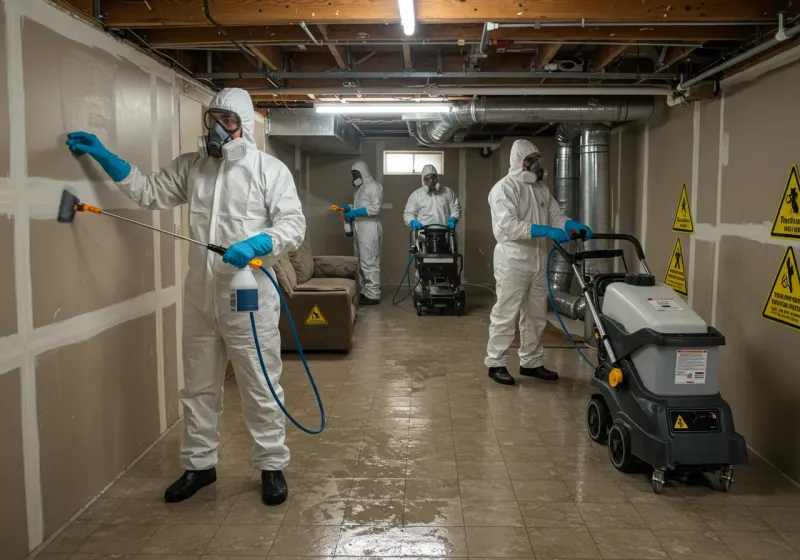 Basement Moisture Removal and Structural Drying process in Moores Mill, AL